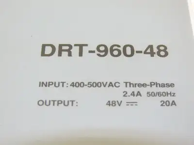Mean Well DRT-960-48 Power Supply 48VDC 20A Output 480VAC 3Ph 2.4A Input 960W