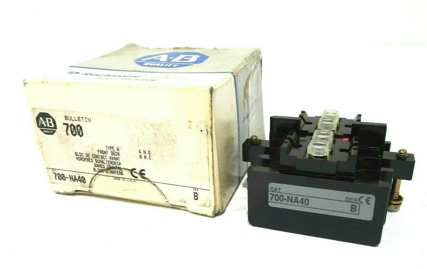 NEW ALLEN BRADLEY 700-NA40 CONTACT BLOCK SER.B 700NA40