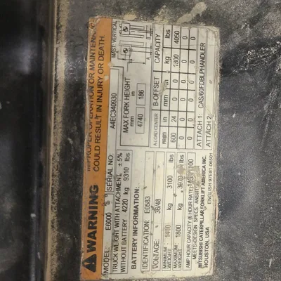 Used _UNKNOWN_ E6000 Misc Forklifts British Columbia CA | Coast Machinery Group #1362813