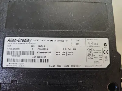 USED Allen-Bradley 1756-EN2TR Ser B Ethernet/IP 2 Port CLX Hi-cap Module
