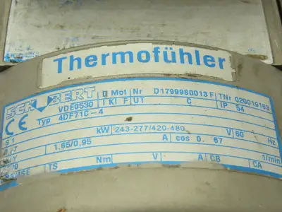 Schubert 4DF71C-4 Gearmotor 30:1 Ratio .37kw 230/460V 3PH 22mm Hollow Shaft