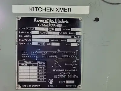 Used ACME ELECTRIC H348-15M Transformers British Columbia CA | Lenmark #266022