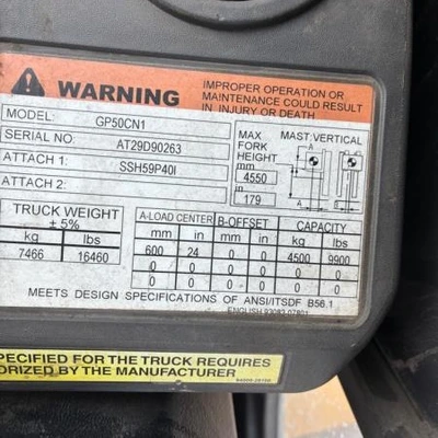 Used 2017 CAT GP50CN1 Misc Forklifts Alberta CA | Leavitt Machinery #1543288