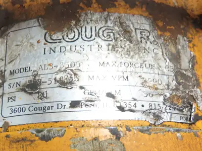Cougar Industries AL3-3500 Pneumatic Air Vibrator 3500 Force LBS 80 PSI 50 GPM