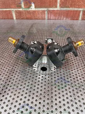 USED ITT PURE FLO 1-316L-RA20MAX 3 - WAY DIAPHRAGM VALVE W/ 1" SANITARY FITTING