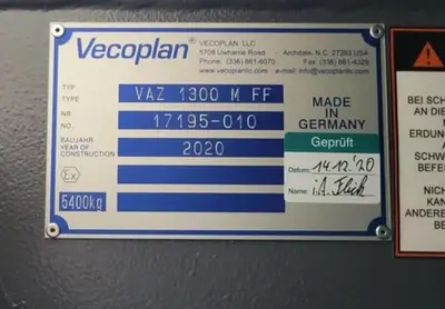 USED 2020 VECOPLAN VAZ 1300 M FF