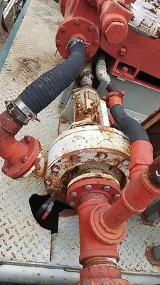 USED NATIONAL JWS-165L TRIPLEX WELL SERVICING REVERSING MUD PUMP TRAILER