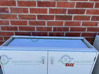 USED MOTT FLAMMABLE STORAGE CABINET 48" X 22" X 35" W/ MOTT ACID CABINET 18"X35"X48"