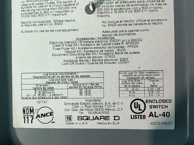 Used SQUARE D H361 Electrical Panels Ohio US | HGR 24 #1507684