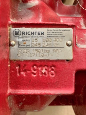 2" -150# Richter Ball Valve Air Operated Unused