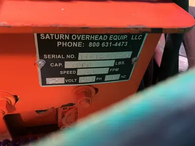 Saturn Overhead Equip. 1000 Lbs Hoist