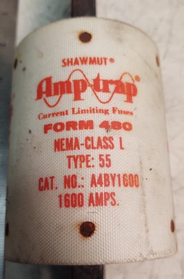 USED Ferraz Shawmut A4BY1600 Current Limiting Fuse 1600 Amp 600 V