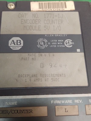 ALLEN BRADLEY ENCODER COUNTER MODULE 1771-IJ 5V I/O