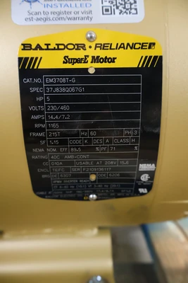 USED BALDOR RELIANCE EM3708T-G