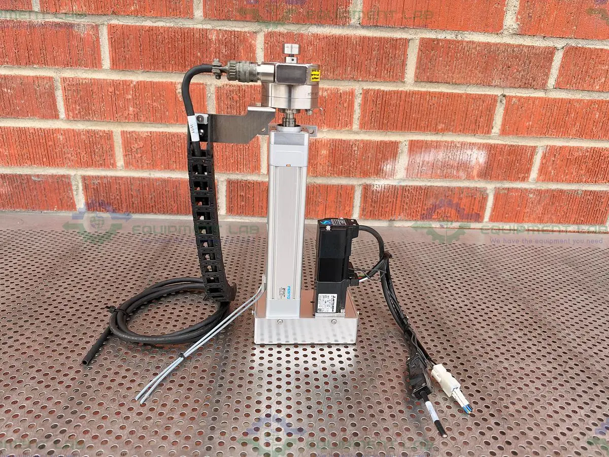 Used FESTO DNCE-32-100-BS-"3"P-Q SIZE 32 STANDARD CYLINDER W/MITSUBISHI MOTOR Electronics & Components California US | Equipment Lab #1466097