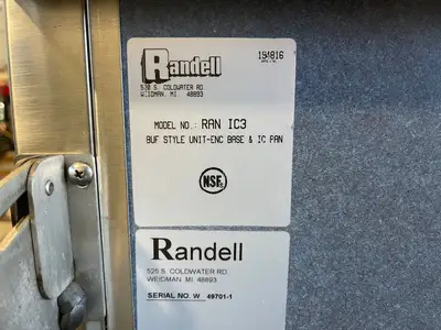 Used Randell Used 48" Randell RAN IC-3 Mobile Cold Food Table Iced Cold Pan Salad Bar Buffet Food Displays Illinois US | Falcon Restaurant Supply #1375898