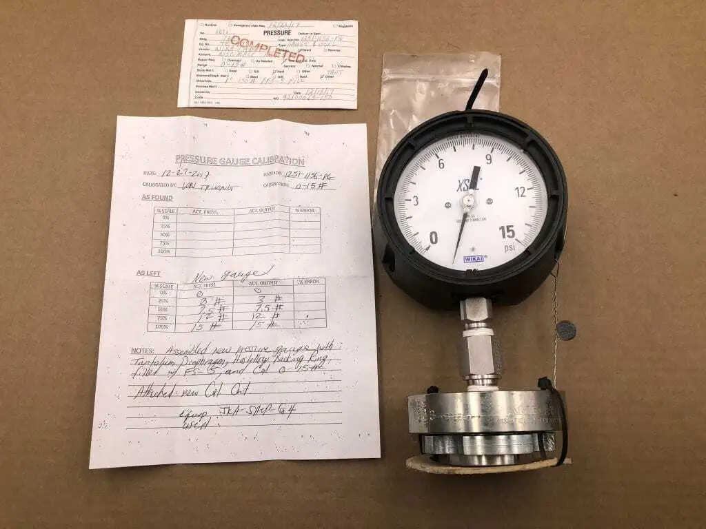 AMETEK 1″ Steel Gauge Liquid Pressure Sensor 0-15PSI