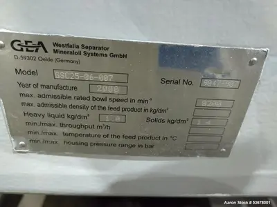 USED WESTFALIA GSC-25-06-007