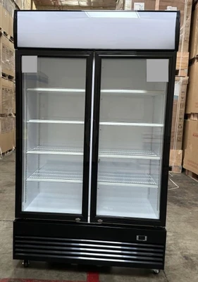 171-0053 48” Self Contained Glass 2 Door Reach In Cooler
