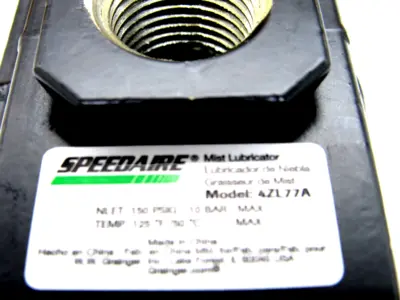 NEW SPEEDAIRE 4ZL77A AIRLINE LUBRICATOR 1/2INCH, 95CFM, 150PSI