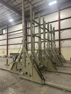 20' X 20' TRIAD HYDRAULIC TILT & FLIP OVER TABLE: FOR PREFAB WALLS OR PANELS: STOCK #22685