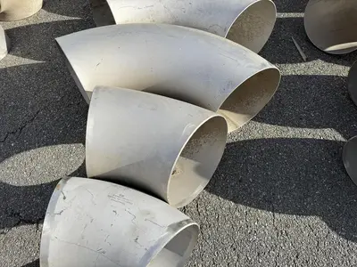 LOT OF LARGE INDUSTRIAL PIPE FITTINGS