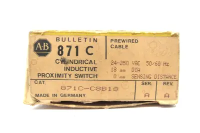 ALLEN BRADLEY 871C-C8B18 PROXIMITY SWITCH 871CC8B18 NEW SURPLUS