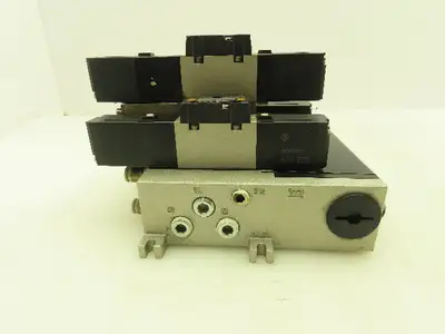 SMC VV5FS2 Plug-In 4-Station Manifold Control Unit VFS2000 Solenoid Valve Bank