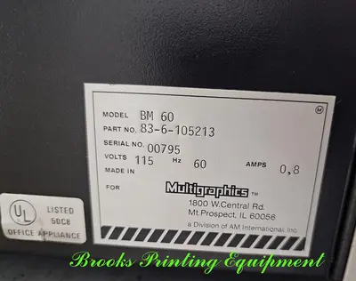 USED MULTIGRAPHICS BM60