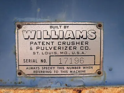 Mill, Hog, Williams Crusher, 60 HP, C/st, 6 Hammers #S740430