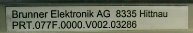 NEW BRUNNER ELEKTRONIK PRT.077F.0000.V002.03286 SERVO CONTROL