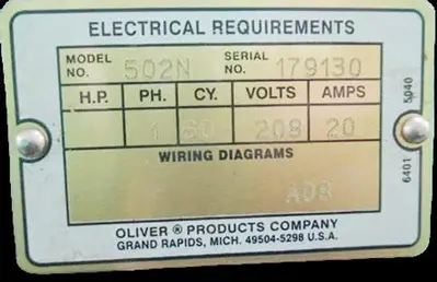 USED OLIVER 502N