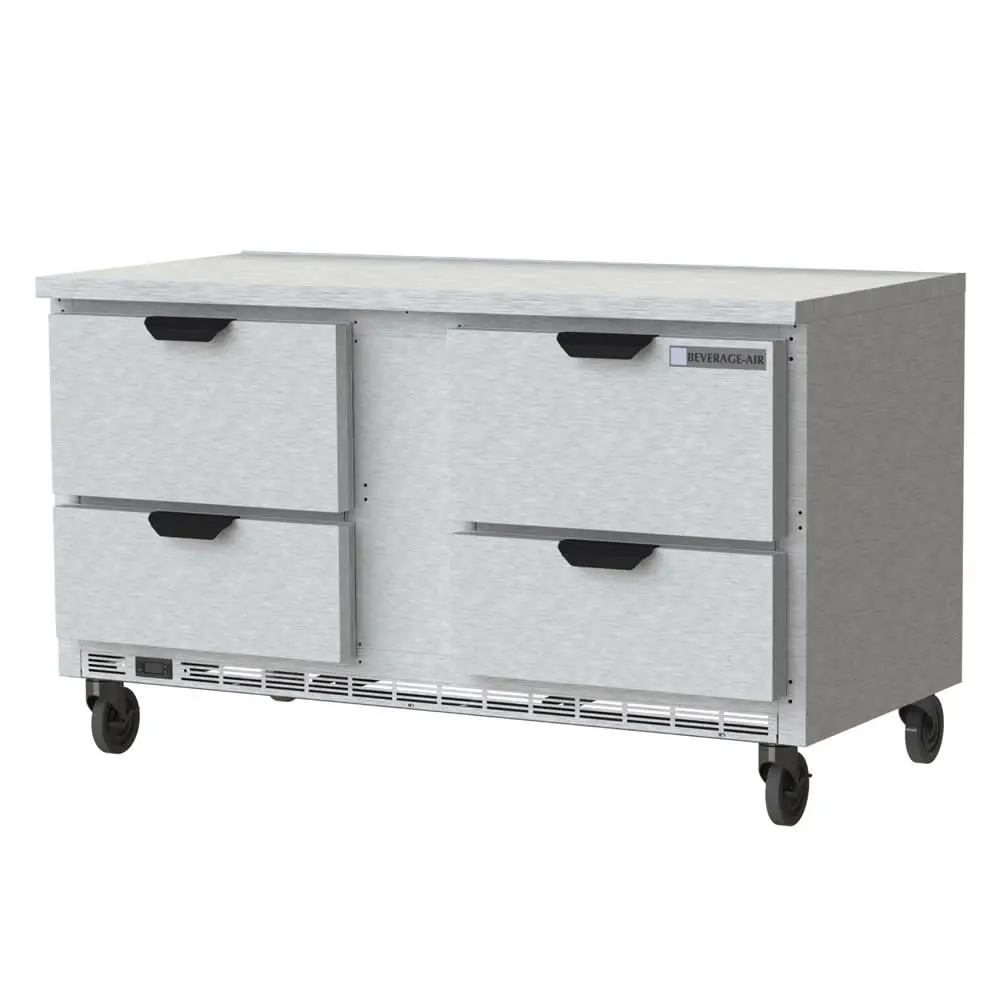 Beverage-Air WTRD60AHC-4-FLT 60" Worktop Refrigerator W/ (2) Section, 115v