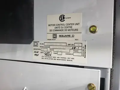 USED SQUARE D MODEL 6