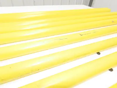 1-1/4"x 48" Sch 40 Yellow Aluminum Speed-Rail 1.66" Pipe OD  Mixed Lot of 9