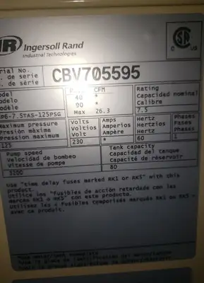 USED INGERSOLL-RAND UP6-7.5TAS-125