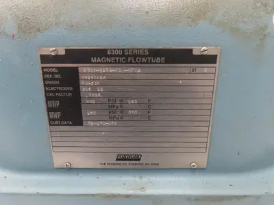 Foxboro 8308-SABA-TSJ-GFNA Magnetic Flow Meter 8" Flow Tube 240psi 8300 Series