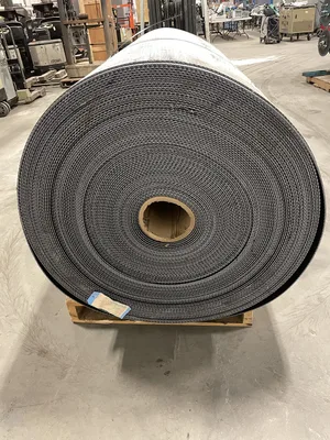 Rough Top PVC Conveyor Belting 59.5″ X approx 400′ ; 3mm Thick