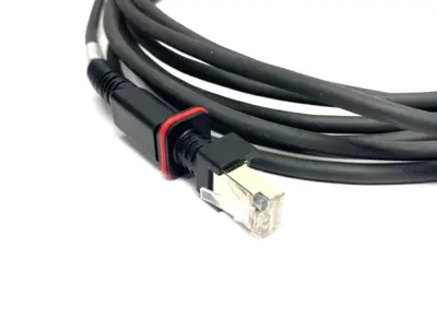 USED KEYENCE NETWORK UNIT CABLE 5M LENGTH, FOR HANDHELD CODE READER