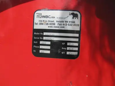 Ruwac 7.5 HP Concrete Dust Collector Vacuum DS2520 460V 3 Phase for Grinder