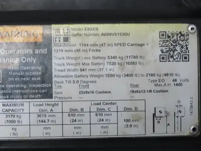 Speedshield M-VAMA-G63-40 Velocity Asset Manager Module Off Hyster E80XN