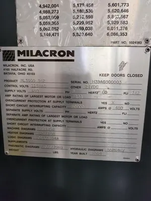 2004 CINCINNATI MILACRON ML3000 Injection Molding Horizontal/Vertical | Machinery Network (6)
