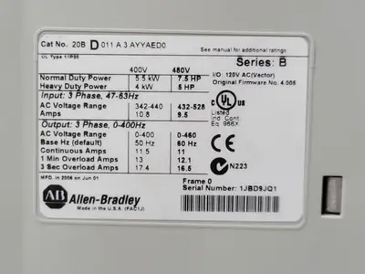 NEW ALLEN BRADLEY 20BD011A3AYYAED0