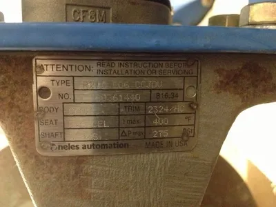 Neles Jamesbury 6"-150 V-Ball Control Valve