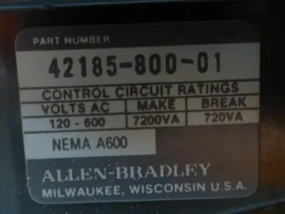 USED ALLEN BRADLEY 509-AOD SER B W36