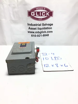 Square D H321N Heavy Duty Safety Disconnect Switch 30A 600V 3-Pole NEMA 1