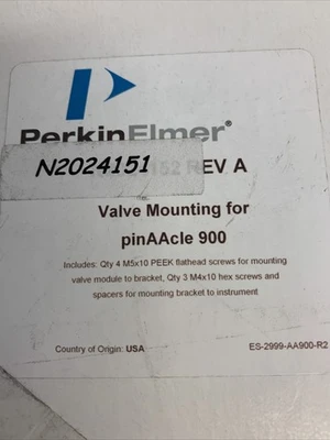 PERKIN ELMER N2024151 VALVE MOUNTING FOR PINAACLE 900 NEW SEALED, FAST SHIPPING!