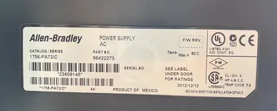 Used ALLEN-BRADLEY ALLEN-BRADLEY 1756-PA72 SER C, 1756-A13 SER B Power Supplies | ND Industrial Surplus #1214082