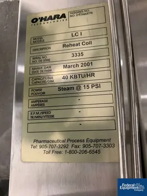 USED O'HARA 11" O'Hara LC1 Labcoat Coating Pan, S/S