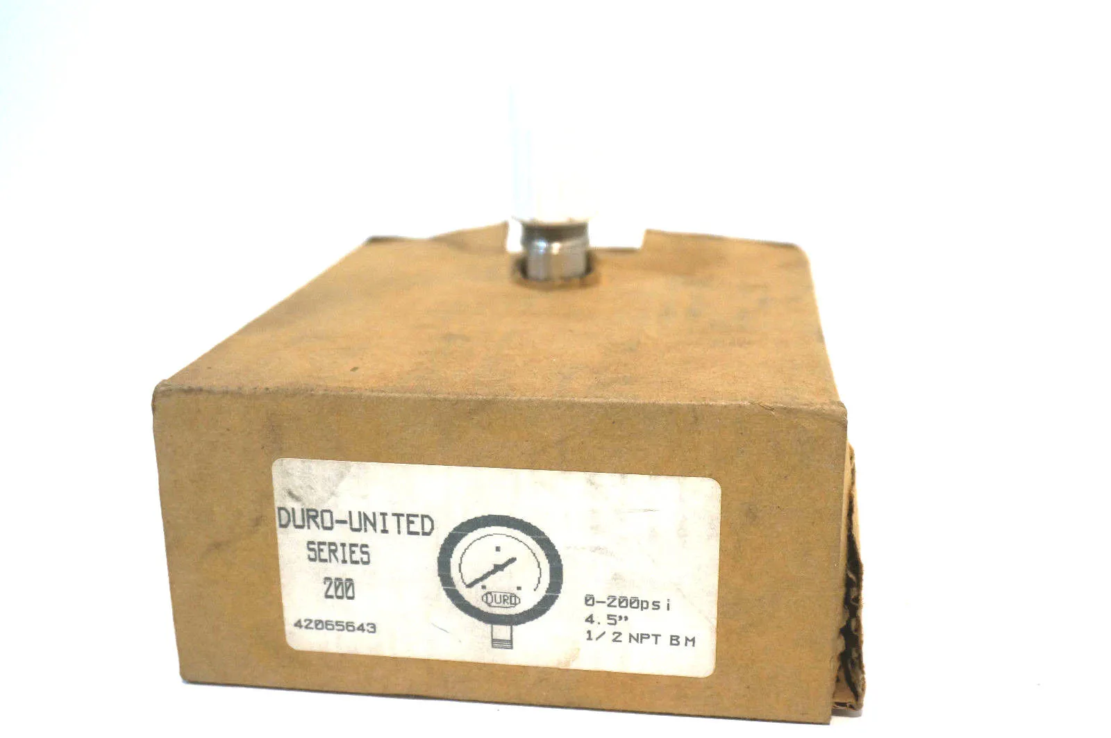 NEW DURO-UNITED SERIES 200 GAUGE 42065643 4.5" 0-200PSI